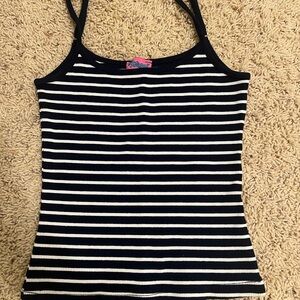 Edikted Navy and White Striped Tank Top